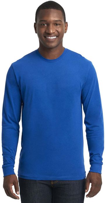 Next Level Adult Unisex Sueded Long-Sleeve Crew T-Shirt